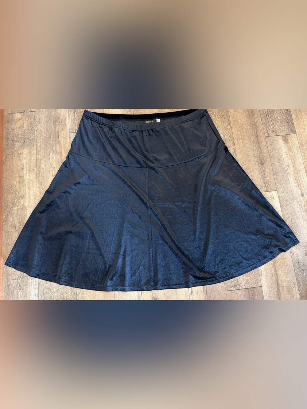 Vintage Y2K Grunge Bob Mackie Black Velvet Slip Skirt - Size XXXL